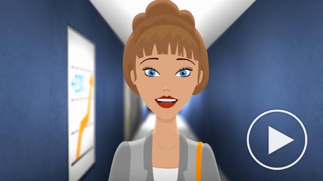 Grafika idącej kobiety z filmu animowanego
